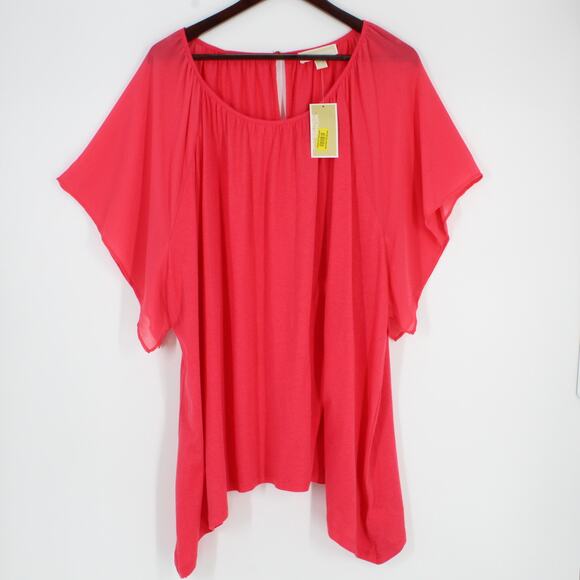 Michael Kors Flowy Top 3x Handkerchief Hem - Picture 2 of 13